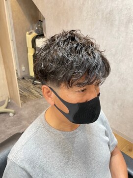 マインド サイトー ヘア アンド スパ mind saito hair&SPA ソフトスパイラルパーマ×ハイライト＋グレイヘアーカラー