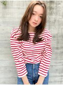 【kate 大宮】フェミニンセンターパートxキャラメルベージュ