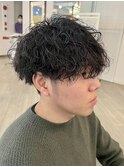 波巻きパーマ