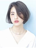 大人の抜け感◇ナチュラルショートボブ前髪無し
