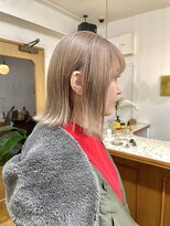 シエン 恵比寿(CIEN)&nbsp;ケアブリーチ/ボブスタイル/ベージュカラー/ミルクティー/マロン