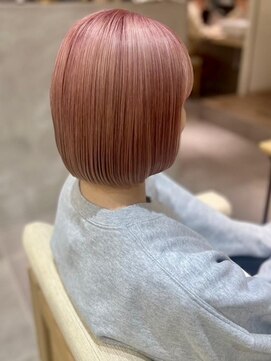 フリップビーアヴェダ(FLIP B AVEDA) 本八幡×ミニボブ×ピンク×ケアブリーチ