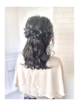 トライブ クリエートサロン(TRIBE create salon by SERVE) *:.*:.TRIBE*:.**;.編み込みハーフアップ