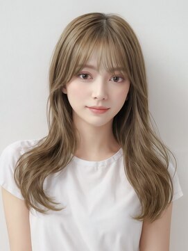 プティ(PUTY) 三宮　神戸　レイヤーカット　顔まわりカット　ヘーゼルベージュ