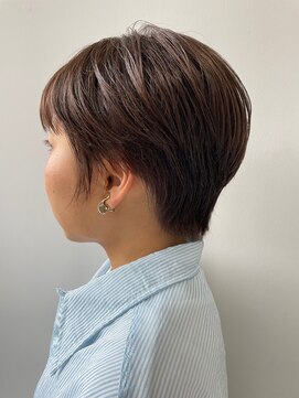 ヘアー アイス 御器所本店(HAIR ICI) 20代30代秋冬暗髪カラーレイヤーボブパーマ小顔ショート