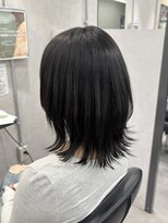 ヘアサロン ドットプラス 町田店(dot. plus)&nbsp;黒髪カタログ/クラゲヘアー/オリーブグレー/町田