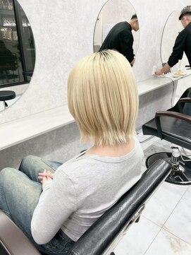 ブロンド/ホワイトブロンド/ケアブリーチ/髪質改善/学割