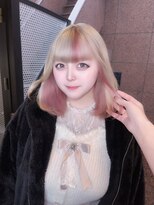 ミル 心斎橋(MIL)&nbsp;ピンクインナーカラー/透明感プラチナブロンド【心斎橋】