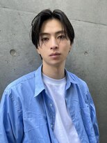 メンズヘア ガーデン 銀座(Men's hair GARDEN)&nbsp;センターパートスパイキーショートフェザーパーマダークアッシュ