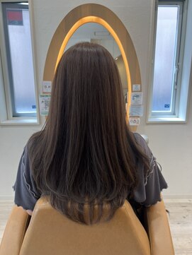 アドラーブル けやき通り店(adorable) 30代40代髪質改善◎レイヤーカット ×グレージュ/小顔効果
