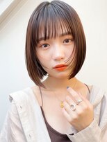 ルノヘアー(Lunohair)&nbsp;大人可愛いボブ×ブリーチなしカラー艶髪カット