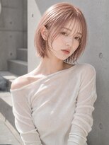 アーティカル 福岡天神(ARTICAL) ボブレイヤー 顔周りカット ハイトーンカラー ピンクアッシュ