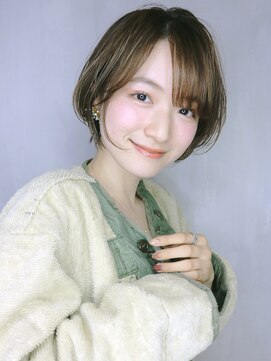 アルバム 銀座(ALBUM GINZA) ニュアンスショートスタイル_ココアブラウンセシルカット_6644