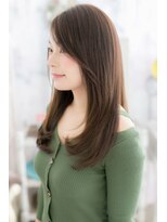 ミック ヘアアンドビューティー 大山店(miq  Hair&Beauty)&nbsp;アシンメトリー大人顔…艶カラーナチュラルストレートb