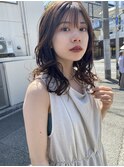 ［OCEAN Hair&Life水田成美］ぱっつん前髪/マットブラウンカラー