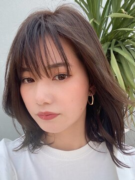 レイ 万博記念公園店(Ray) オリーブベージュ/ロブヘアー/シースルーバング/つくば美容室