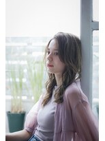 ＊小顔大人かわいい厚めバングアイリスパーマロングレイヤー美髪