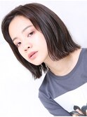 大人可愛い小顔美髪ツヤ髪センター分けボブ髪質改善A2