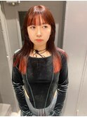 ポイントブリーチでオレンジカラー