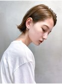 【ワンレンボブ/阿部達哉】オールバック/切りっぱなしボブ