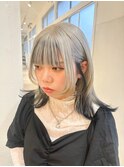 シルバー裾カラー【天間　彩香】