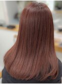 ツヤツヤ冬ピンク/暖色カラー/艶カラー/30代/40代/50代