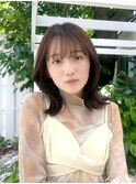 20代30代40代くびれミディアムレイヤー×ショコラベージュ