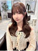 顔まわりカット/レイヤーカット/透明感/ブラウンアッシュ