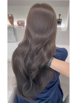 シイム(CYM) 透明感カラー/チャコールグレー/レイヤーロング