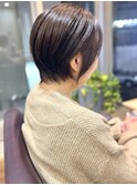 自然な丸みのショートボブ