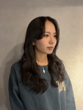 レイヤーカット/オリーブグレージュ/透明感カラー