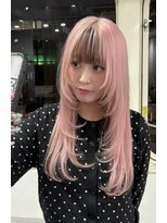ワンズオゼ 渋谷(ONE's oze) 3回ブリーチ/ホワイトピンクカラー/ケアブリーチ/レイヤーカット