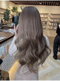 ブリーチ◎透明感ミルクティーベージュゆるふわ