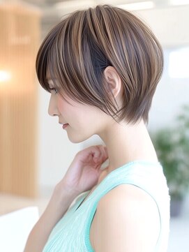 シヨン(ciyon.) 小顔丸みショートボブ☆前下がり美シルエット