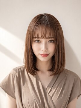 カミガミ 栄(KAMIGAMI) 艶感シースルーボブ×韓国ナチュラルブラウン
