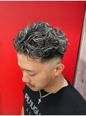 メンズパーマ×ホワイトメッシュ