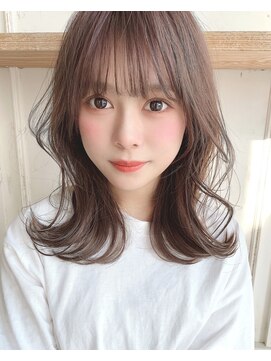 アリスバイアフロート 自由が丘(ALICe by AFLOAT) ミディアムレイヤー（前髪イメチェンラベンダーカラー）