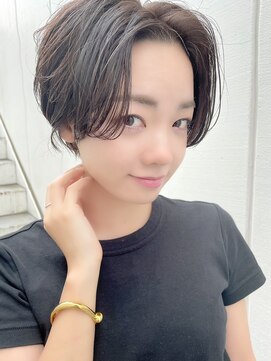 ルーファス 恵比寿 渋谷(Ruufus) 黒髪ハンサムマッシュショート【Ruufus恵比寿渋谷】3157c