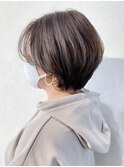オリーブベージュショート_マロンベージュAラインボブ_ba317711
