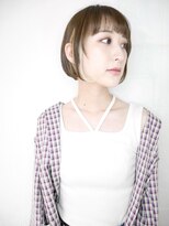 シュシュ(shushu)&nbsp;重めバング×切りっぱなしボブ【有海一生】/髪質改善