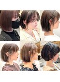 【修】20代30代40代◎透明感カラー×韓国切りぱなしボブ