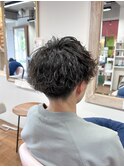 メンズ 波巻きパーマ 束感 波巻きスパイラル