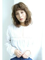 リル 西宮(LiL') 【LiL'西宮】外国人風ハイライトカラー_無造作ウェーブミディ★