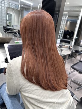 サンクプロジェクト(cinq PROJECT) ミルクティーベージュダブルカラー韓国風オレンジブラウン