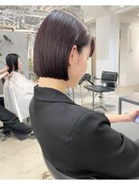 フォト 新宿(foto)&nbsp;ショートボブレイヤーカット切りっぱなしグレージュ