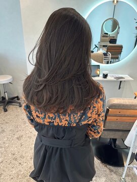 モアナ バイ ラナ 甚目寺店(MoanA BY LANA) デザインカラー/レイヤーカット/ウェットヘア/オリーブベージュ