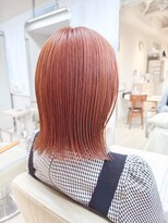 テトラ バイ ネオリーブ 横浜西口店(tetra by neolive)&nbsp;ダブルカラーでオレンジブラウン＊*【横浜/横浜駅】