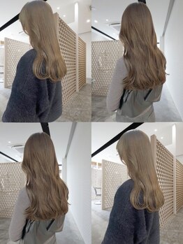 ヌー 栄(nuu)の写真/透明感が出るブリーチなしダブルカラーが人気★トレンドの艶感◎［栄/髪質改善/トリートメント/学割U24］