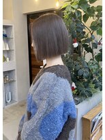 アム(am)&nbsp;切りっぱなしボブグレージュボブミルクティーベージュボブ