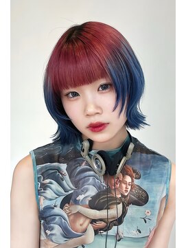 アマトウキョウ アユンチェ(AMA TOKYO×AYUNCHE) ルーツデザインカラー×ボブウルフ